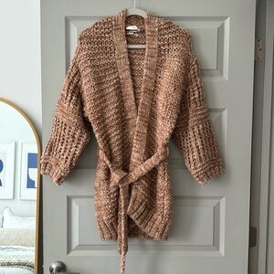 Mango Chunky Knit Brown Sweater Cardigan